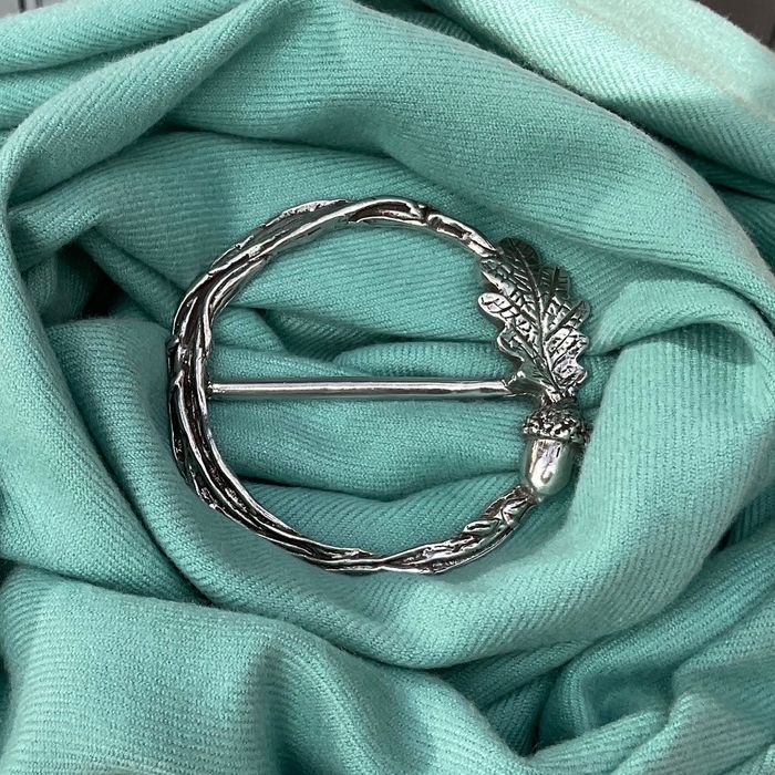 Acorn & Oakleaf Pewter Scarf Ring